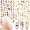 Cartoon Nail Art Stickers Cute Cartoon Nail Decals 3D Self-Adhesive Nail Art Supplies Designer Nail Stickers for Women Kids Girls Manicure Acrylic Nails Decoration Accessories 7 Sheets