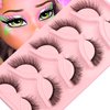 False Eyelashes Cat Eye Lashes Natural Look Fluffy Faux Mink Lashes Wispy Lashes Fox Eye Volume Soft Fake Eye Lash Pack Bratz Doll Lashes By Milllruez