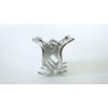 Generic Tiny mini shiny silver tone metal hair claw clip (Clip quantity: 1 clip)