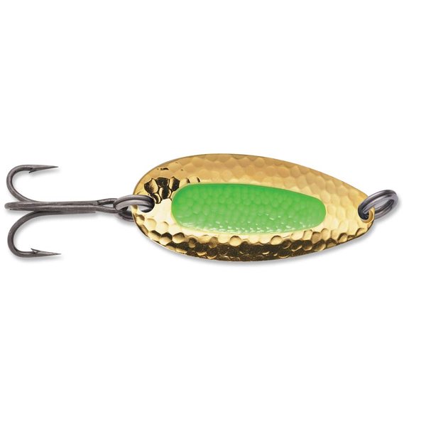Blue Fox Pixee Spoon 1/2 Gold Plated Green Insert