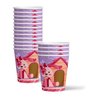 Pink Girl Puppy Dog Birthday Party Supplies Set Plates Napkins Cups Tableware Kit for 16