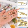 20 Pcs 3D Gun Nail Charms, MIKIMIQI Alloy Diamonds Gun Nail Art Charms Metal Guns Nail Art Decorations Rifle Gun Nail Rhinestones for Nail Art Craft Retro Manicure Accessories, 10 Styles