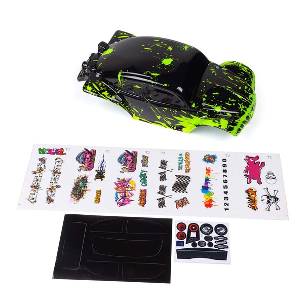 SummitLink Custom Body Muddy Green Over Black Compatible for 1/10 Scale RC Car or Truck (Truck not Included) STB-BG-01