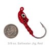 Charlie's Worms Fishing Lures Jig Heads with Double Eye Ball and Sharp Sturdy Hook for Saltwater Freshwater Bass Trout (Pink, 1/8oz.) 6pk.