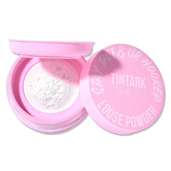 TINTARK Oil Control Waterproof Translucent loose setting powder, Shine-Free Matte Finish Makeup, 24H Long-lasting White Setting Powder for Dry Skin, Talc Free, 0.53Oz (02 White)