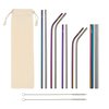 Stainless Steel Drinking Straws | COMPLETE Set - 10 straws, 2 Brush Cleaners & Travel Case | Eco Friendly | Straight & Bent PLUS Wide Smoothie/Boba Straws | Perfect For 20, 30oz. Yeti/RTC Tumblers etc