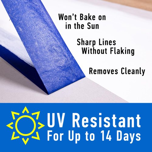 ABRO Blue Painters Tape: 18mm x 55M All Purpose Blue Tape, Temporary Labeling, Easy Tear, Clean Removal, Masking Tape Colored, DIY or Pro Use