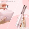 Round Brush for Blow Drying, Small Travel Hair Wet Brush Curly Hair Brush， Hair Brush for Curly Hair, Mini Brush for Thick Hair Thin Hair, Hair Styling Curling Straightening Hairs Wet & Dry for Women(Pink)