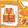 Xtinmee 2 Pcs Kids Construction Vest Children Construction Worker Costume High Visibility Safety Vest Dress up for Aged 3-8(Orange)