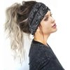 Bohend Boho Headbands Wide knotted Hair Bands Fashion Printing Bandeau Travel Stretchy Cotton Headband Sport Yoga Hair Accessories for Women and Girls (B)