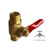 1/4" Male Male NPT Brass Ball Valve Water Moisture Air Tank Drain Shut Off New