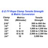 5/8 Inch E-Z-TY Reusable Rope Clamps - Twelve (12) Pack Size (Blue)