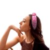 Sequin Knot Headband for Girls, Wide Hair Bands Sparkly Headband Elastic Cute Pink Headwear Hairbands Back to School Head Boppers Party Supplies for Kids Hair Hoop 1PCS