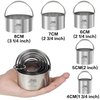 M JINGMEI 5 Pieces Circle Biscuit Cutter,Professional Stainless Steel Round Cookies Mold Tool with Handle for Baking GIFT Package