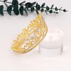 YARIEW Small Gold Crystal Crown for Little Girls Flower Bouquets Accessories Rhinestones Wedding Cake Topper Birthday Crown for Kids Cake Decorations Bridal Costume Cosplay Hair Accessories