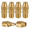 Xastro 4PCS Air Hose Repair Fitting for 1/4" Barb x 1/4" NPT Rigid, Brass Pneumatic Reusable Replacement(1/4" ID, 5/16" OD Air Hose)