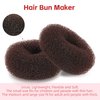 Asltw 36 Pieces Hair Styling Kit Set, Donut Bun Maker, Hair Ring Style Bun Maker Set for Making DIY Hair Styles Black Magic Hair Twist Styling Accessories for Girls or Women (Brown)