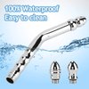 3 Head Shower Enema Flusher Attachment with 59" Shower Hose for Portable Bathroom Kit Flush Enema Toilet Bent Zinc Alloy Washing and Cleaning Tool with 2 Shower Heads