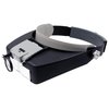 Zega Crafts Headband Magnifier w/ 3 Multi-Depth Magnifying Lenses & Detachabe Worklight