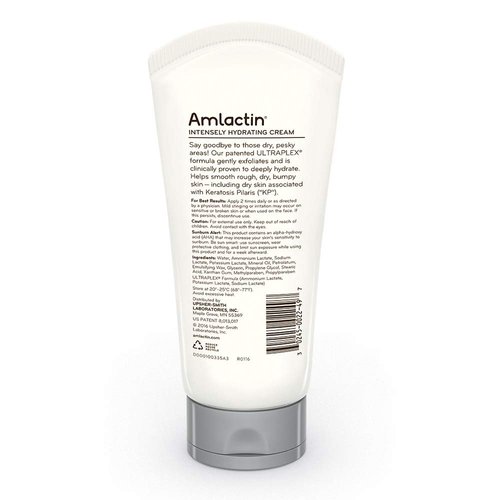 AmLactin Ultra Smoothing Intensely Hydrating Body and Hand Cream for Rough, Bumpy, Dry Skin, 4.9 Ounce