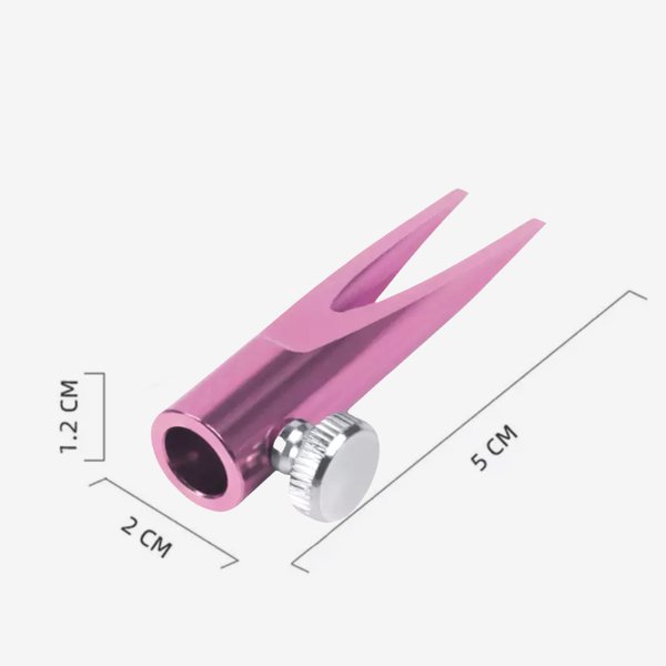 Permanent Makeup Chalk Pencil Sharpener Guide for Flat TIP Duck Bill Sharpening Used for MICROBLADING Nano Brows and Powder BROW Design (Blades Not Included) (Pink)