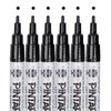 PINTAR | 6 PACK | Black Acrylic Paint Markers Fine Tip | Leather, Shoes, Rock Painting, Wood, Glass | Acyrlic Paint Pens | Pack of 6, 1mm