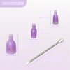 Gel Nail Polish Remover Clips, 20Pcs Nail Art Soak Off Cap Clips, Plastic Resuable Finger and Toe Nail Clips Set with Double Ended Metal Cuticle Pusher for Polish Remover, Purple