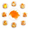 Lautechco 100Pcs Organza Bags 7x9 inches Orange Organza Gift Bags Small Mesh Bags Drawstring Gift Bags Christmas Drawstring Organza Gift Bags (7x9 inches Orange)