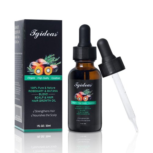 Tgideas Hair & Scalp Oil Blend with Rosemary, Batana, Jojoba & Argan Oil - 100% Organic Essential Massage Oil for Hair Growth, Face, Skin & Body Care