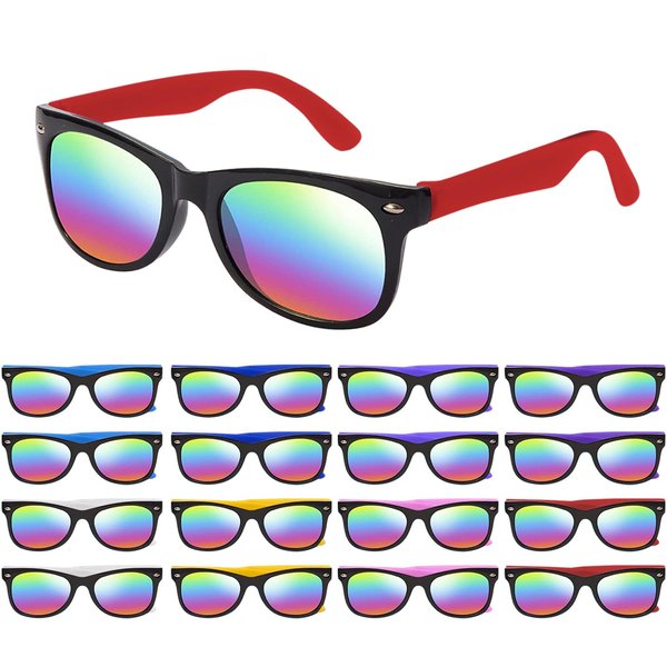 Cocurb 16 Pack Kids Sunglasses Party Favors，Kids Sunglasses Bulk ，Neon Kids Sunglasses with UV400 Protection, Gift for Boys and Girls - Birthday, Beach, Pool Party Supplies