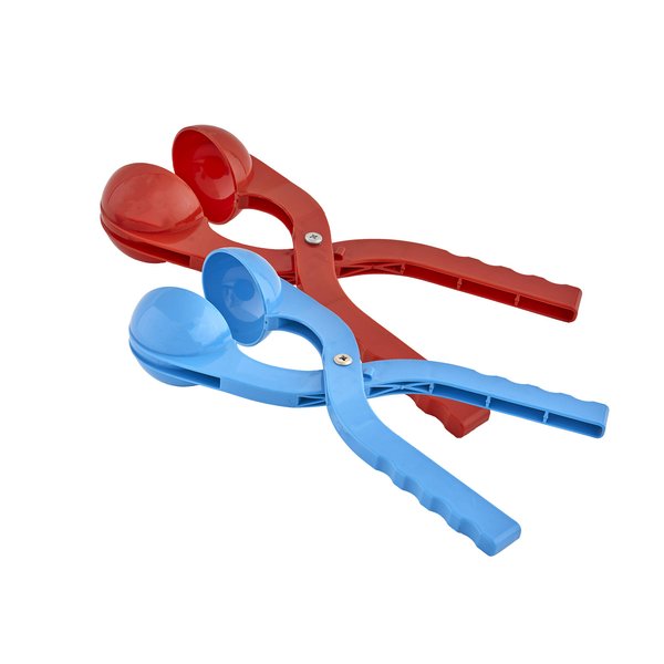 Superio Snowball Maker Snow Toys Kit for Kids (2 Pack) Perfect Snow Ball Shape Mold, Outdoor Winter Sport, Sand Ball Mold, Bath Bomb Maker (Red+Blue)