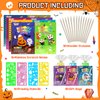 Halloween Scratch Art Party Favors: 16 Pack Rainbow Scratch Notebook Paper Party Favors for Kids Halloween Goodie Bags Stuffers Girls Boys Art Craft Birthday Gifts for Students Classroom Crafts