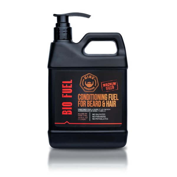 GIBS BioFuel Hair Conditioner For Men - Beard & Hair Conditioner Moisturizing, Liter, 33.8 Fl Oz (Pack of 1)