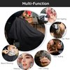 Segbeauty Hair Cutting Cape for Hairstylist, 55" x 63" Water-proof Black Salon Capes for Clients, Professional Barber Capes with Adjustable Neck Size, Hair Capes with Neck Straps Neck Duster Brush