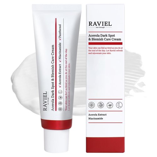 RAVIEL Acerola Dark Spot Care Cream, All Skin Types, Dark Spot Corrector & Blemish Remover, Daily Skin Moisturizing Cream, Anti wrinkle, Anti aging, Niacinamide (1.69 fl. oz. X 1ea)