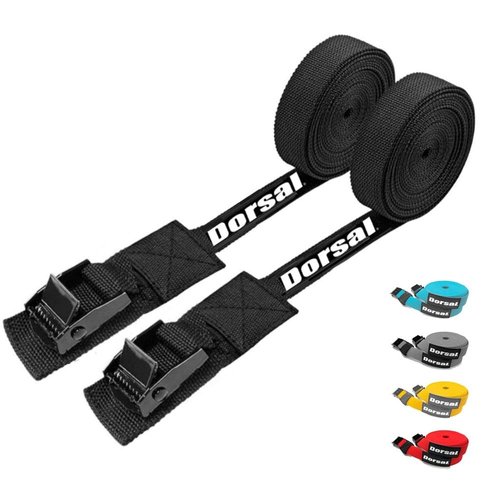 DORSAL Tie Down Straps for Roof Rack Padded Crossbars Holds Surfboards Kayaks Canoes Paddleboards