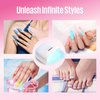 MEFA UV Nail Lamp, 48W UV Light for Gel Nails with 21pcs Lamp Beads, 3 Times UV Dryer for Gel Nail Polish Polygel Fast Curing, LED Nail Lamp Professional UV Light for Home Salon Nail Tools