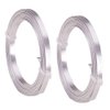 Flat Aluminum Wire Nose Wire for Mask Bendable Flat Wire for Crafts 5mm Metal Strips for DIY Jewelry Making Bezel Sculpting Armature 18Gauge 6.5Feet/Roll 2Rolls (5mm Wide, Silver, 2)