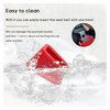 Kewucn 2 PCS Car Seat Belt Buckle Holder, Silicone Auto Seatbelt Buckle Booster, Easy Access Seat Belt Buckle Guard Cover for Kids, Universal Safety Seat Accessories for Most Cars (Red)
