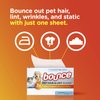 Bouce Bounce Pet Hair and Lint Guard Mega Dryer Sheets for Laundry, Fabric Softener with 3X Pet Hair Fighters, Unscented, Hypoallergenic, 120 Count
