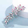 Teyglen Women Dainty Simple Full Rhinestones Bride Wedding Hair Comb Luxurious Hair Accessories Shiny Rhinestones Bridal Side Hair Combs for Women Bride Girls (AB Color)