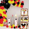 2nd Birthday Party Favors Balloon Boxes Supplies for Baby, Boys 3Pcs Black Yellow Mouse Theme Two Year Old Balloon Boxes, 'TWO' Letters Balloon Arch Kit for Party Decorations
