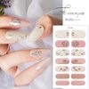 Foweso 7 Sheets Flower Gel Nail Stickers 3D Self-Adhesive Gel Nail Strips Supply Spring Flowers Leaf Nail Polish Stickers Full Nail Wraps for Women and Girls DIY Manicure Gel Nail Decals Decoration