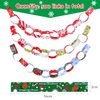 FEPITO 300 Pcs Festive Paper Chains Merry Christmas Craft Paper Chains for Christmas and Festive Party Decorations,10 Style