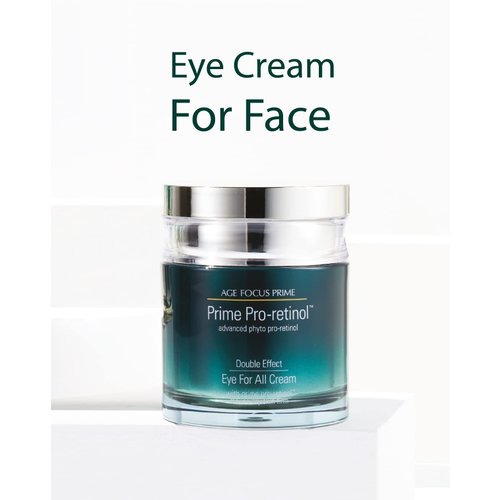 Isa Knox AGE FOCUS Prime Double Effect Eye For All Cream Set (3.4fl oz) - Korean Skincare Set, Lightweight Rich Eye Cream, Toner, Emulsion with Daytime Retinol,