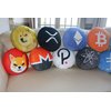 Ethereum Pillows - Embroidered Round Stuffed Plush Crypto Pillow ETH