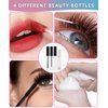 Uadbau 3 Pack 10ml Clear Mascara Tube with Wand, Empty Eyeliner Tube and Empty Lip Gloss Tubes, Premium Eyelash Cream Container Bottle with Leak Stoppers, 2 Pack 10ml Airless Pump Bottles - (5 Pack)