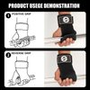 Weight Lifting Wrist Straps, Double Layer Leather Hand Grip Deadlift Straps with Padded Wrist Support for Weightlifting and Workout Adjustable Neoprene Gym Accessories Hooks for Men and Women (Pair)