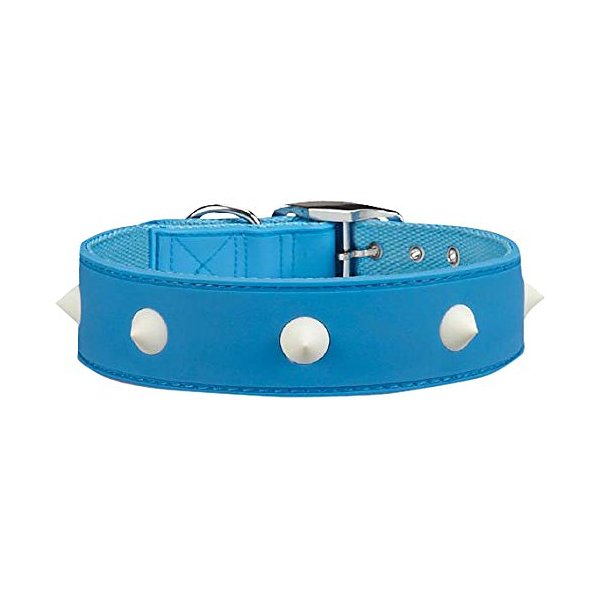 Zack & Zoey US2114 10 19 Glow Stud Collar for Dogs, 10 to 12-Inch, Blue