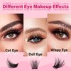 Lash Clusters,168 Pcs Eyelash Clusters 8-16 Mixed Cluster Eyelash Extensions 2 Styles Mixed Lash Extension Super Thin Band And Reusable Soft & Comfortable (Adore+First Glance,D-8-16mix)
